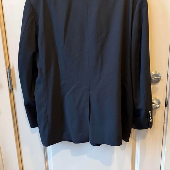 Men’s Lands’ End Classic Black Blazer Wool with Rayon Lining - Size 46R - Picture 6 of 9